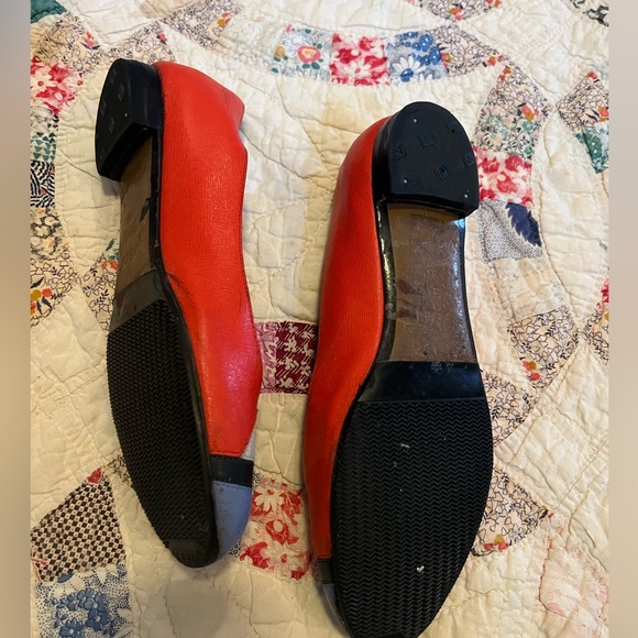 Vintage Fendi Geometric Leather Ballet Flats SZ 36.5 - Picture 6 of 7